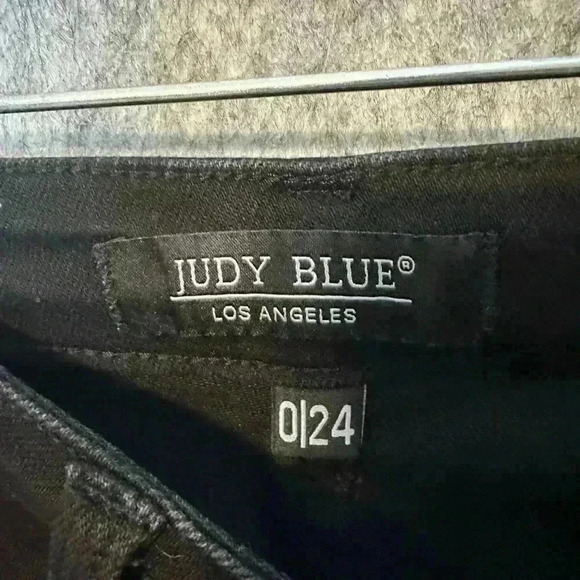 Judy Blue Black Denim Jogger - Size 0 - Picture 6 of 8